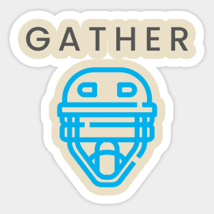 Gather Catcher Mask Logo Sticker